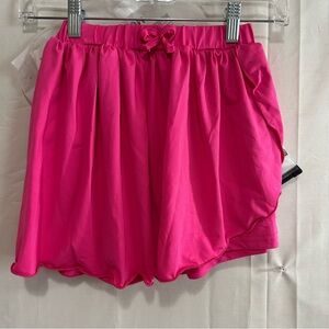 SHEIN Girls Pink Skorts with Elastic Waistband and Scallop Hem Size 7Yr